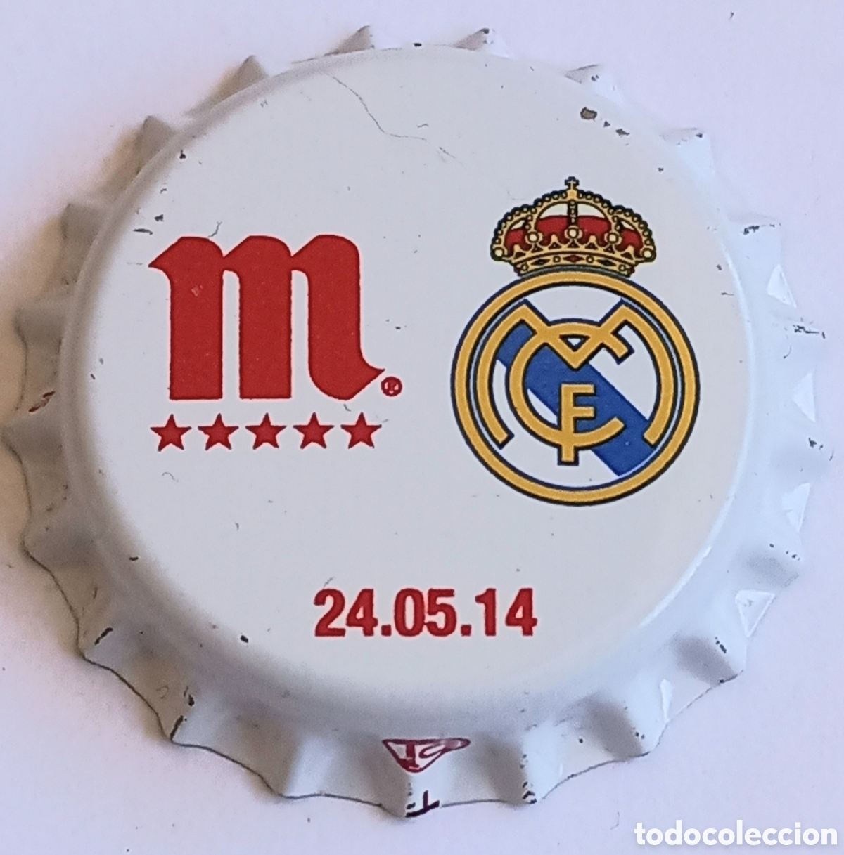 Coleccionismo de cervezas: CHAPA NUEVA CERVEZA MAHOU FINAL DE LA LIGA 2014 - ESPA&Ntilde;A