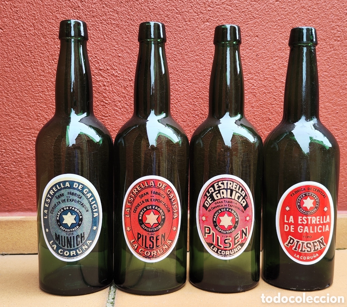 Coleccionismo de cervezas: Lote retro-vintage cerveza Estrella Galicia