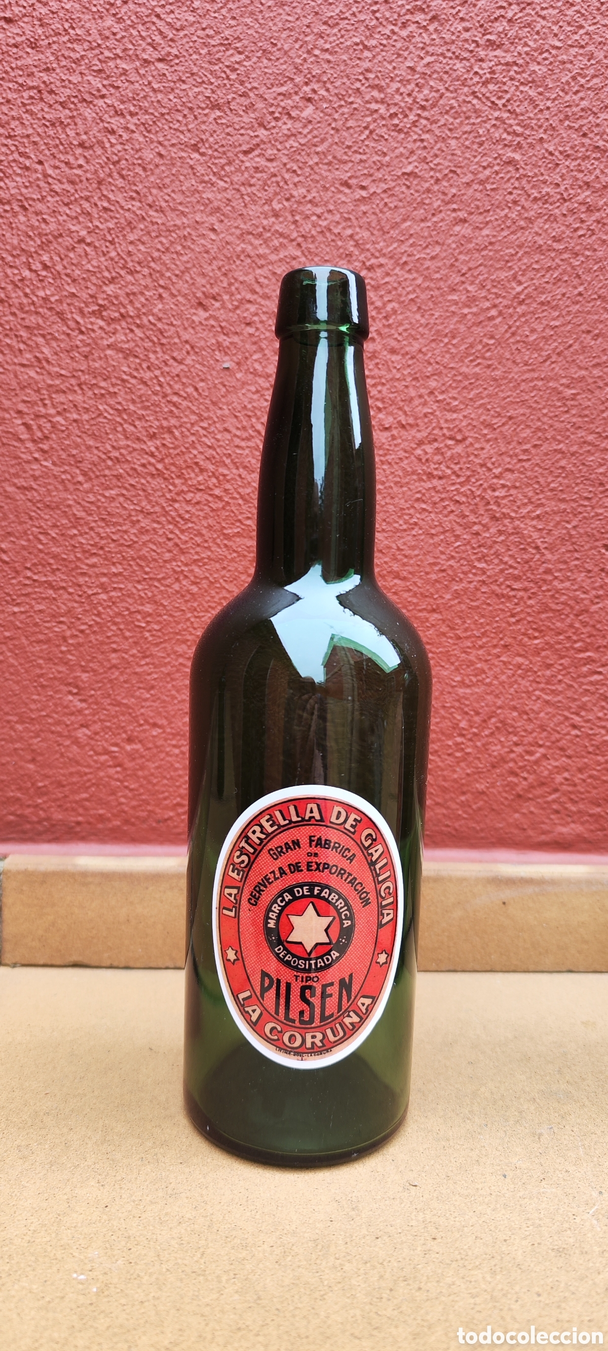 Coleccionismo de cervezas: Reproducci&oacute;n Vintage botella cerveza estrella Galicia