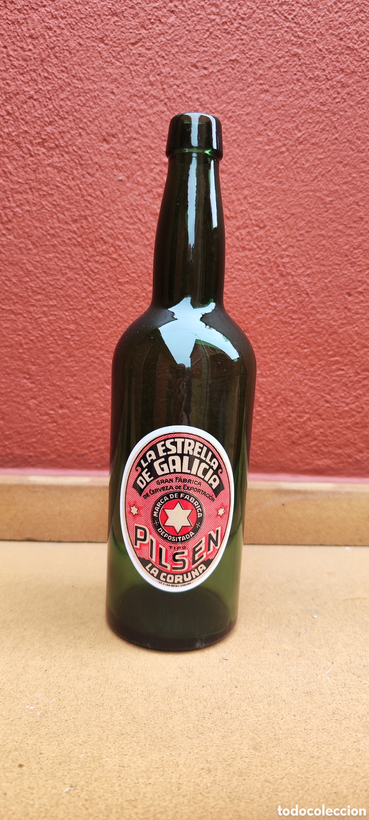 Coleccionismo de cervezas: Reproducci&oacute;n Vintage botella cerveza estrella Galicia
