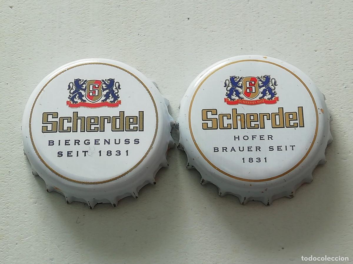 Collectable Beer: Lote de 2 chapas tap&oacute;n corona diferentes de la cerveza alemana SCHERDEL