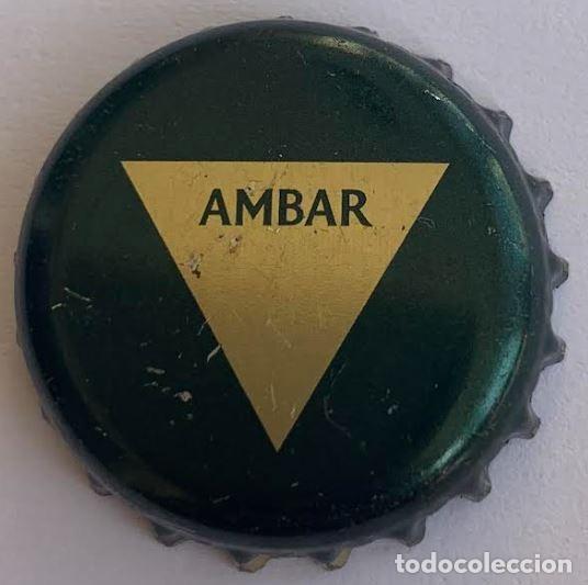 Coleccionismo de cervezas: Chapa cerveza Ambar verde
