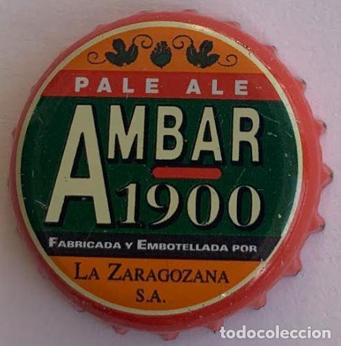 Coleccionismo de cervezas: Chapa cerveza Ambar 1900