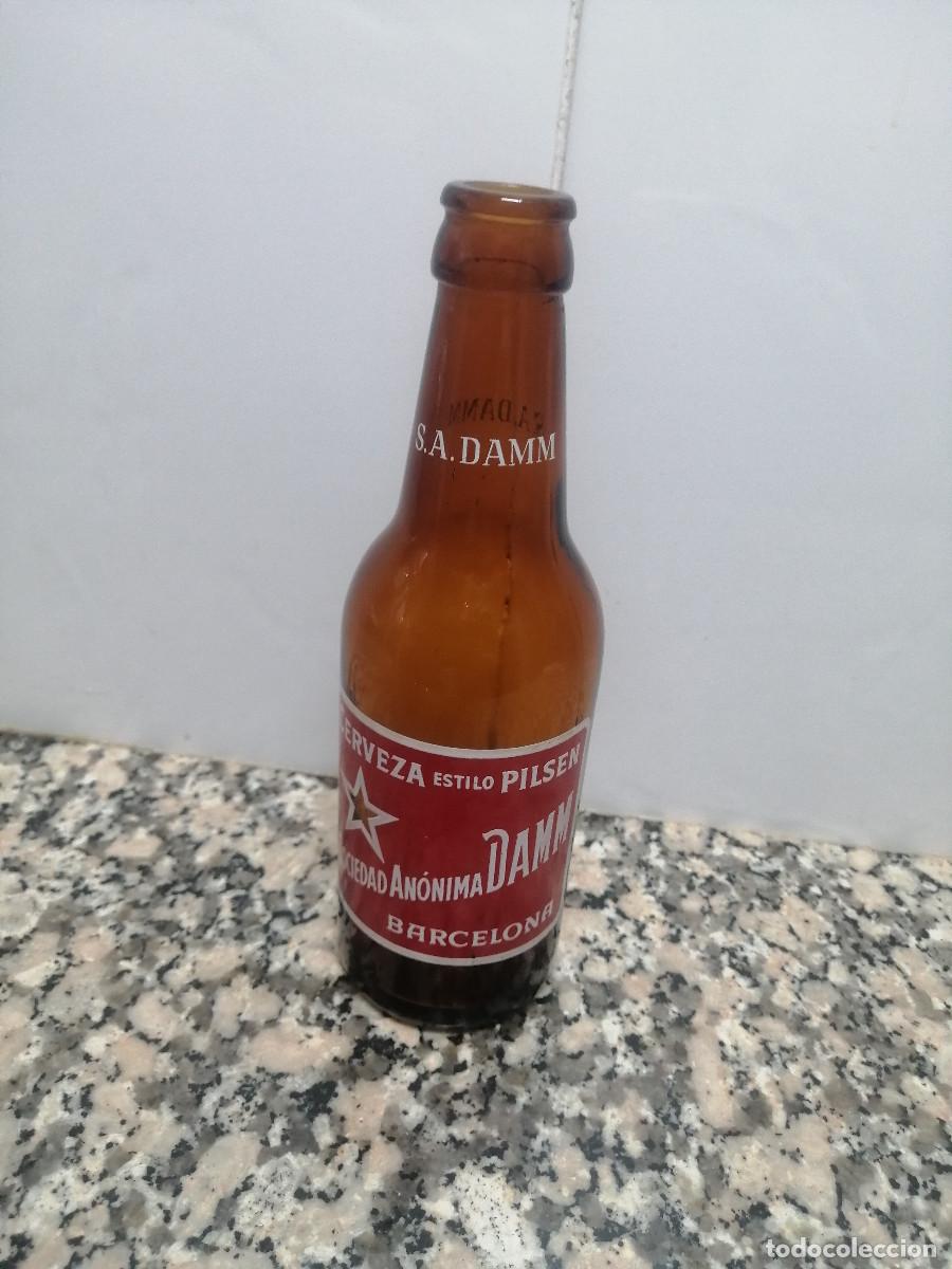 Coleccionismo de cervezas: ANTIGUA BOTELLA CERVEZA SOCIEDAD ANONIMA DAMM. SOLO BARCELONA
