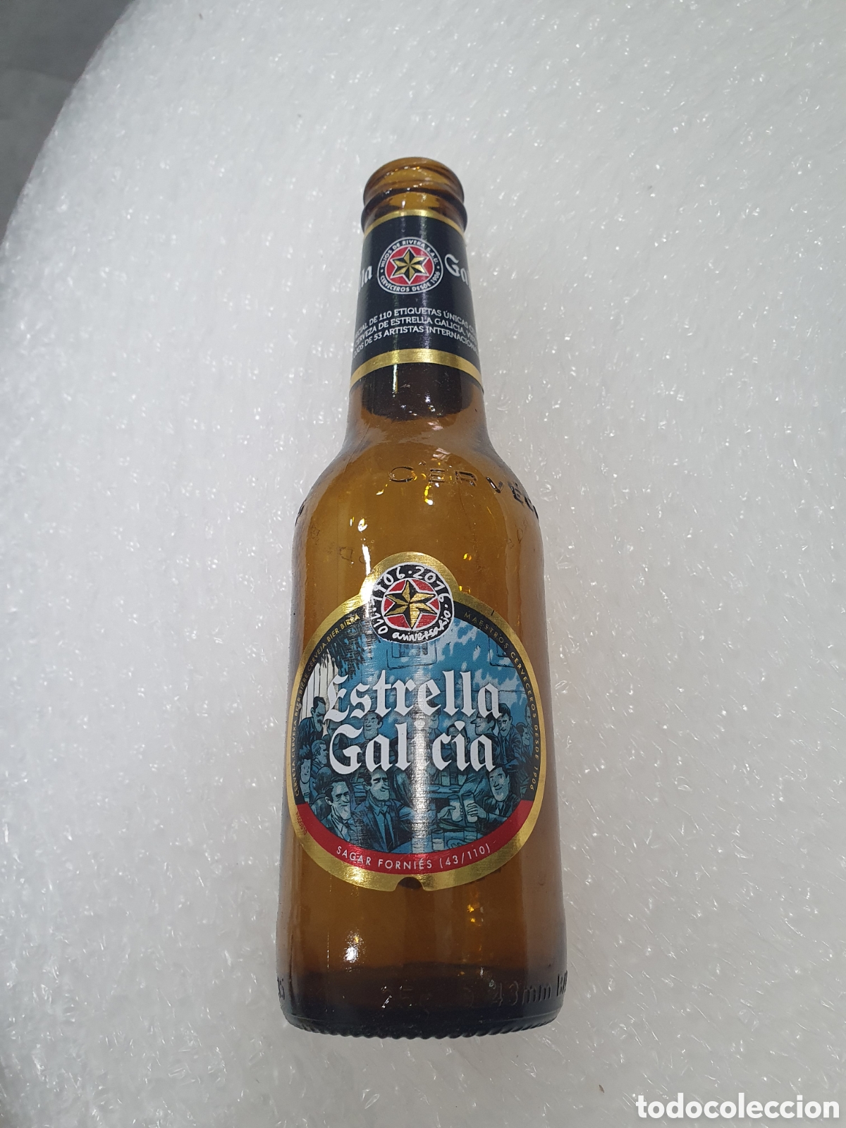 Coleccionismo de cervezas: Botella Estrella Galicia 110 aniversario. N&deg;43