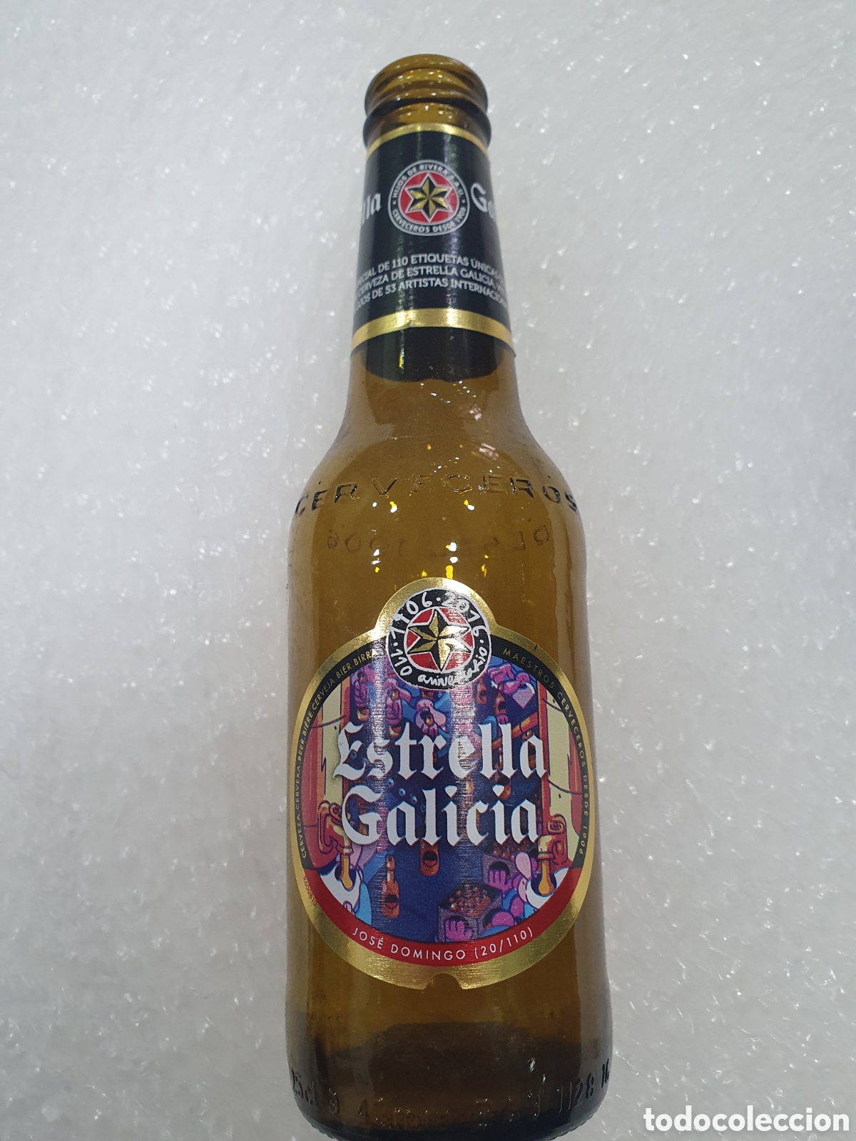 Coleccionismo de cervezas: Botella Estrella Galicia 110 aniversario. N&deg;20
