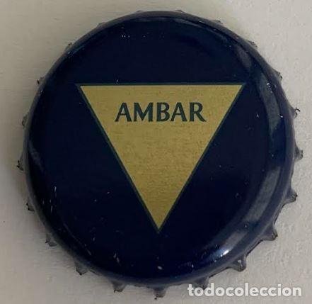 Coleccionismo de cervezas: Chapa de cerveza Ambar Triple Zero (azul oscuro)