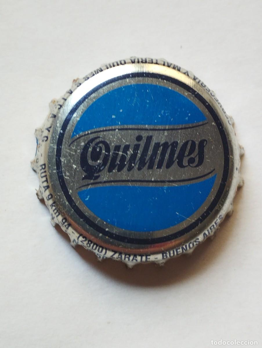 Collectionnisme de bi&egrave;res: CHAPA - TAPA CORONA CERVEZA QUILMES - ARGENTINA- MODELO 2 - CAPS - TAPON