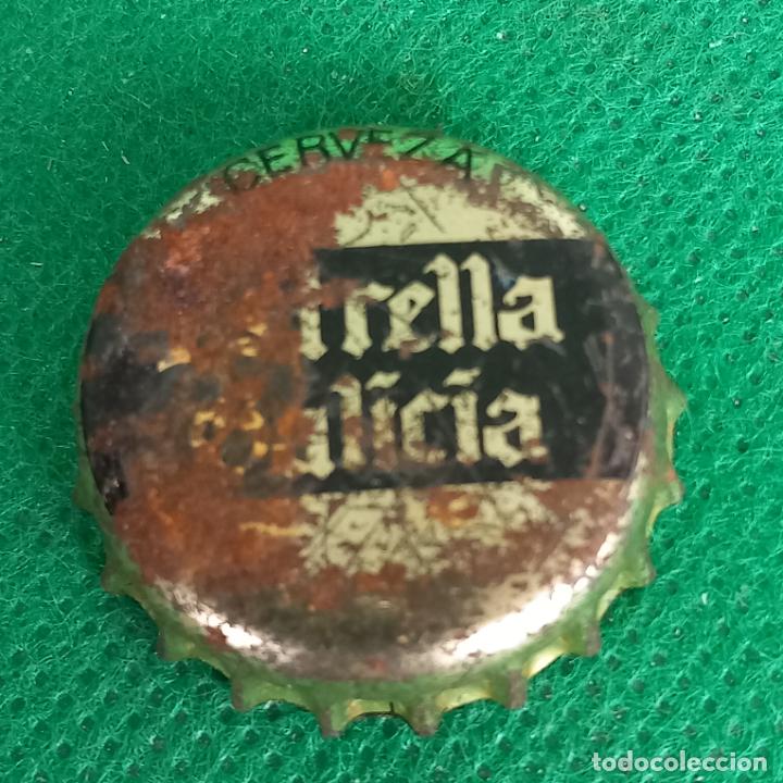 Coleccionismo de cervezas: Chapa cerveza Estrella Galicia a&ntilde;os 70 , 80