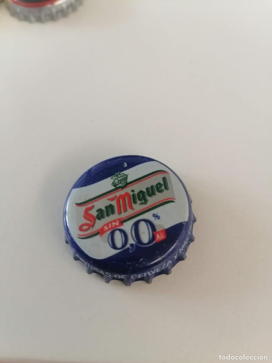 Coleccionismo de cervezas: chapa San Miguel 0,0 Biere Beer Bieren lager crown cap tapon corona cerveza