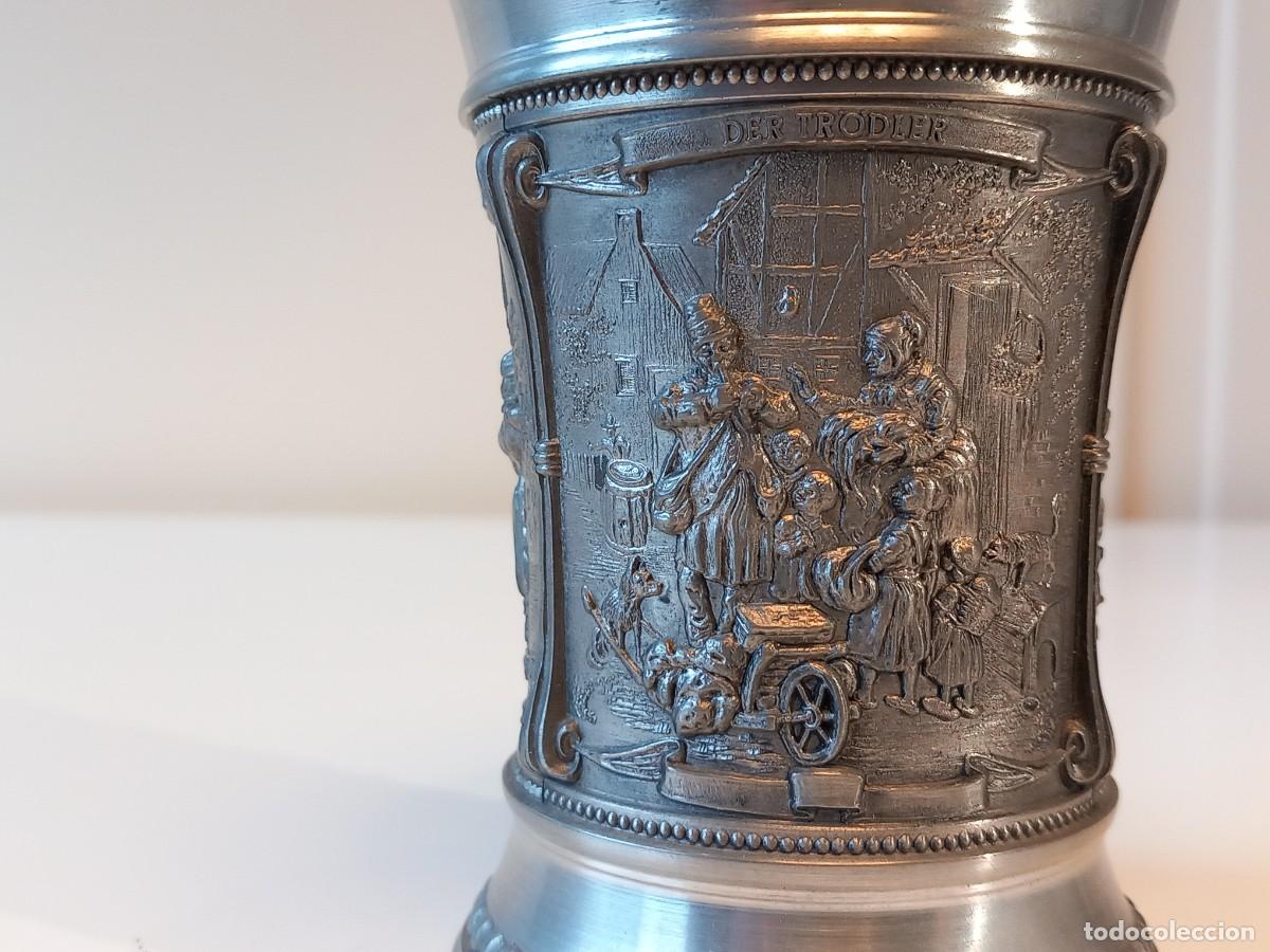 Coleccionismo de cervezas: Vaso de cerveza de zinc. - Foto 3