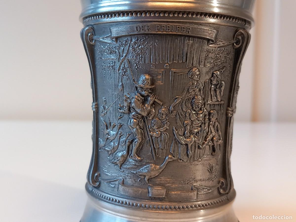 Coleccionismo de cervezas: Vaso de cerveza de zinc. - Foto 4