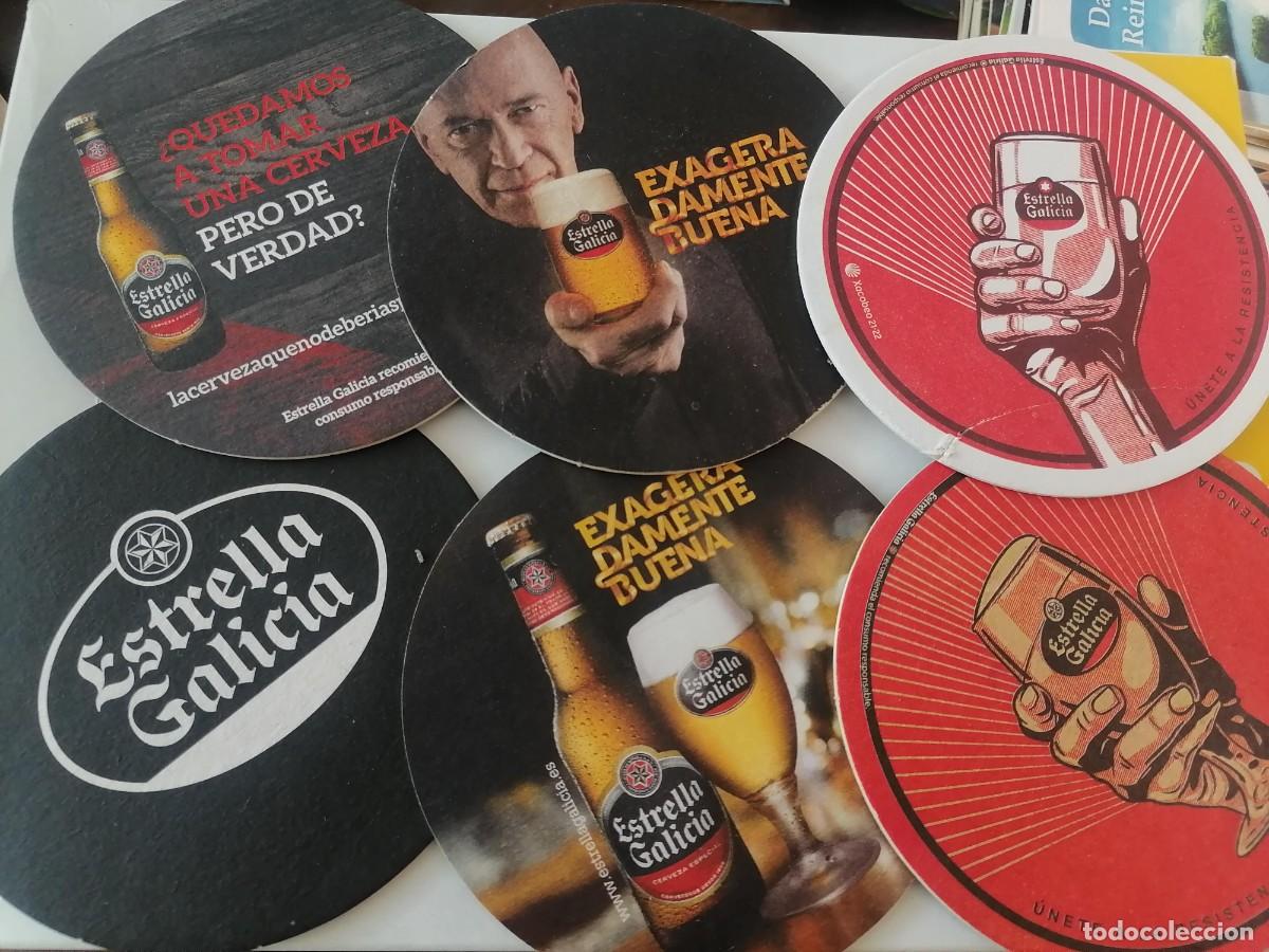 Coleccionismo de cervezas: lote de 6 posavasos cerveza Estrella Galicia Biere Beer
