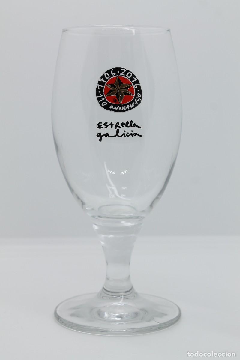 Coleccionismo de cervezas: copa cerveza ESTRELLA GALICIA biere beer birra cerveja Espa&ntilde;a Spain