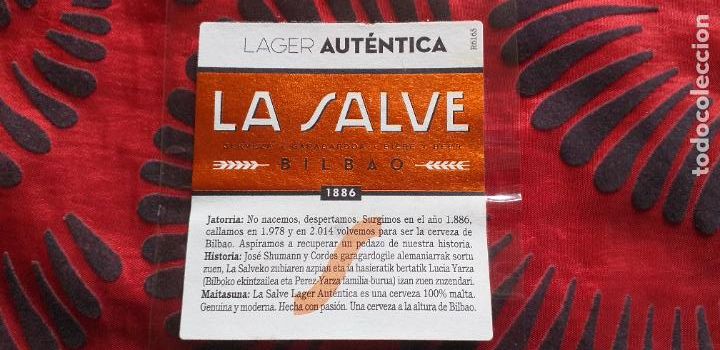 Coleccionismo de cervezas: CERVEZA-V9ET-XIX-ETIQUETAS-25CL-LA SALVE-BILBAO