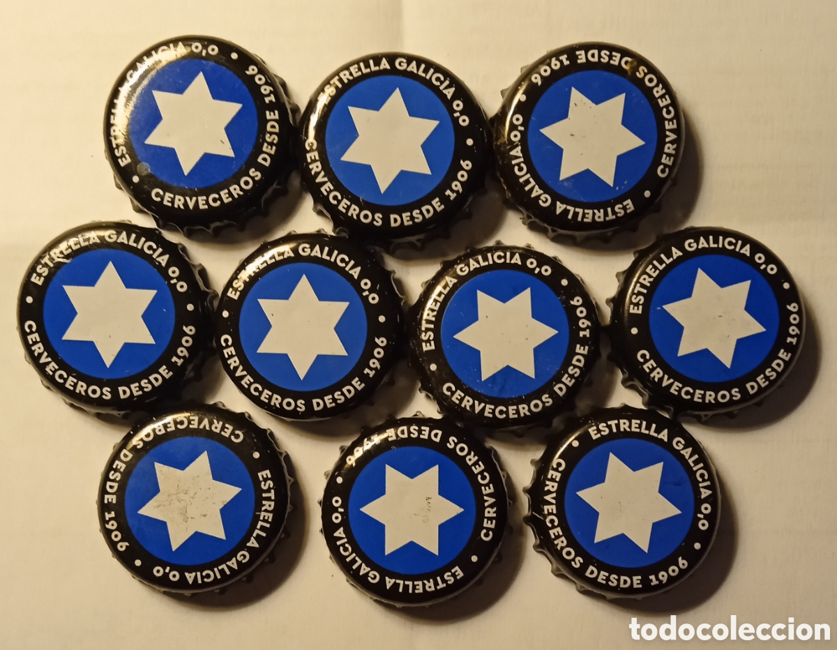 Coleccionismo de cervezas: LOTE CHAPAS ESTRELLA GALICIA 0,0