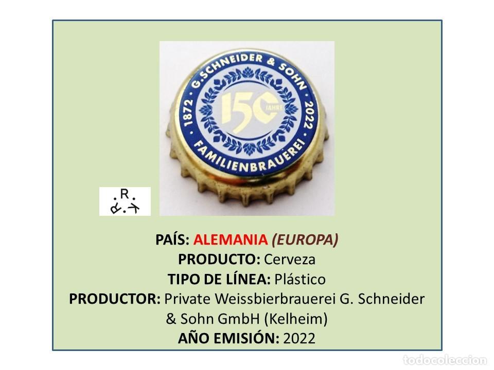 Coleccionismo de cervezas: TAPON CORONA CAPSULA CHAPA CERVEZA WEISSBIERBRAUEREI 150 ANIVERSARIO (ALEMANIA)