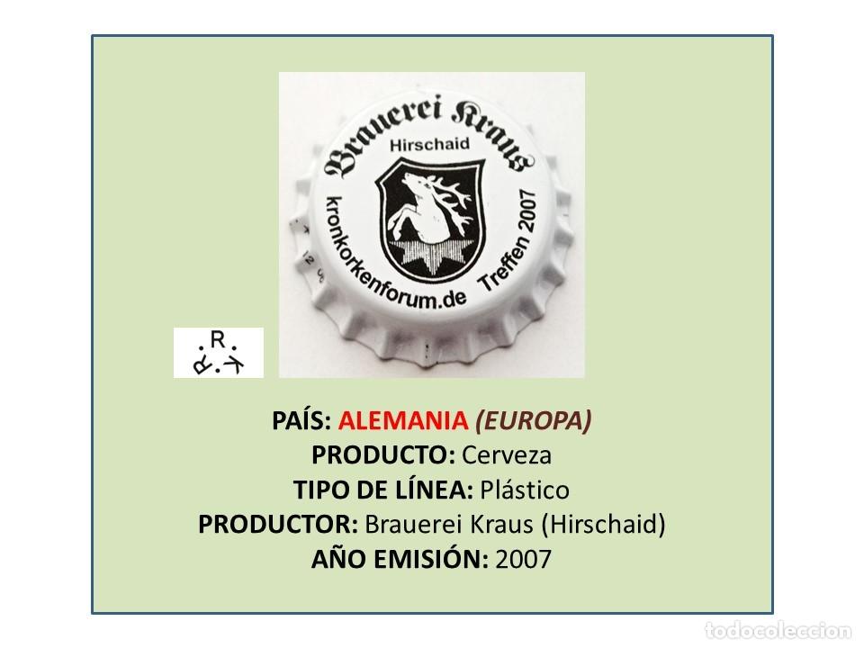 Coleccionismo de cervezas: TAPON CORONA CAPSULA CHAPA CERVEZA KRAUS 2007 (ALEMANIA)