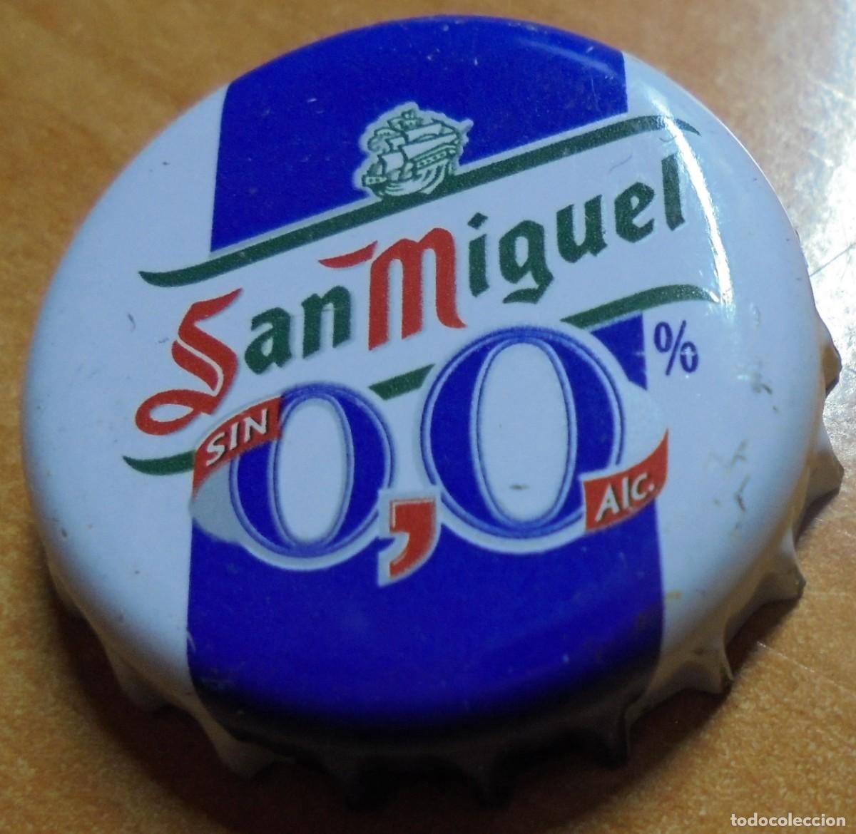 Coleccionismo de cervezas: CHAPA CERVEZA SAN MIGUEL 0,0 R-1982 -SPAIN- CHAPA USADA; FABRICANTE -DAP-