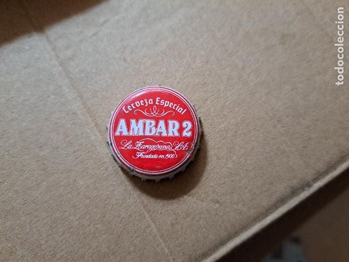 Coleccionismo de cervezas: Chapa corona cerveza ambar 2
