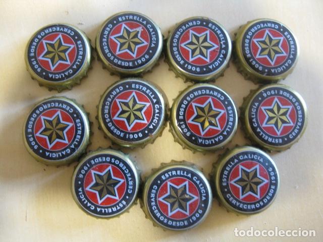 Coleccionismo de cervezas: LOTE 11 CHAPAS ESTRELLA GALICIA