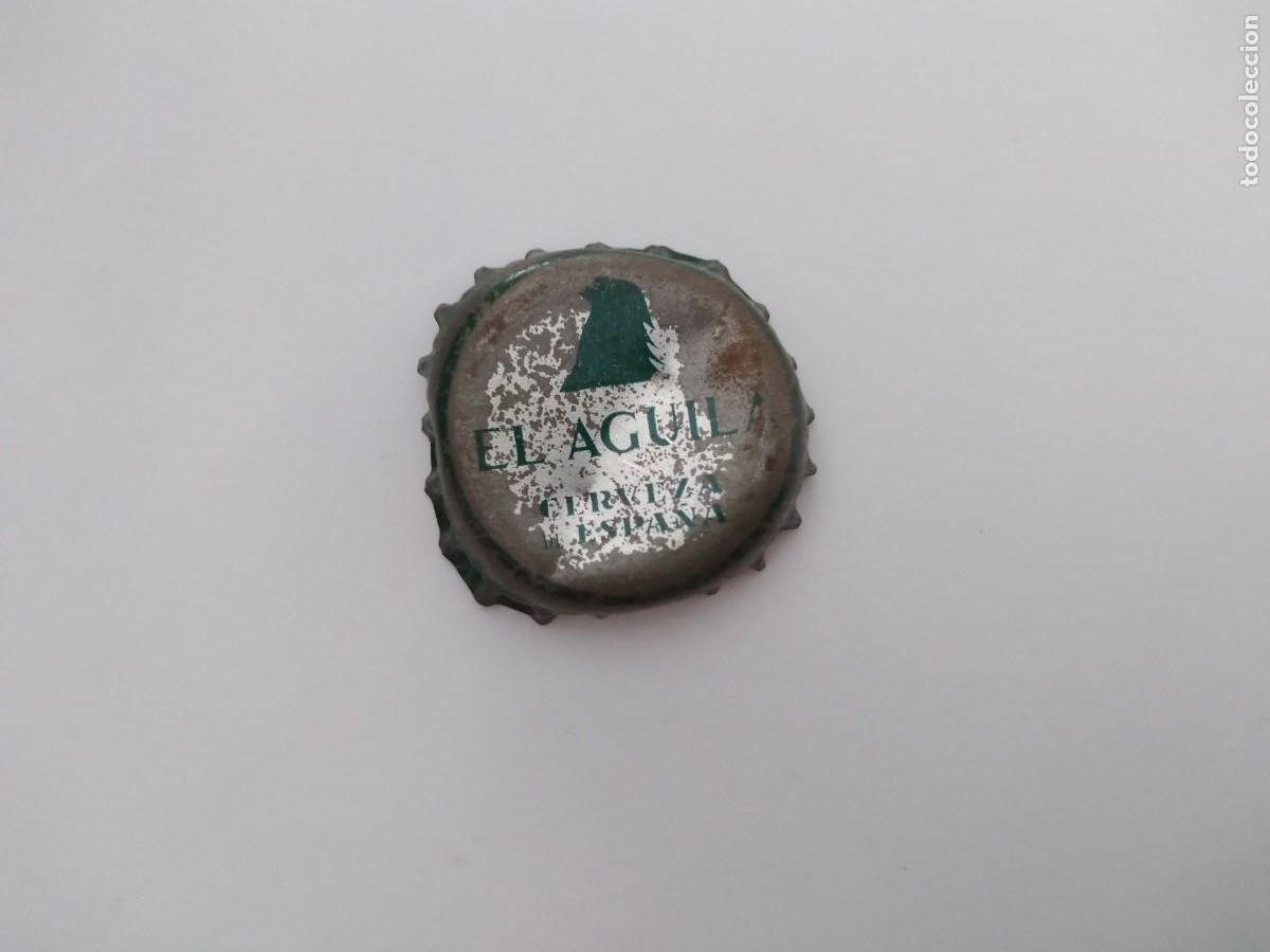 Coleccionismo de cervezas: ANTIGUA CHAPA CORONA TAPON BOTELLA CRISTAL CERVEZA EL AGUILA RV