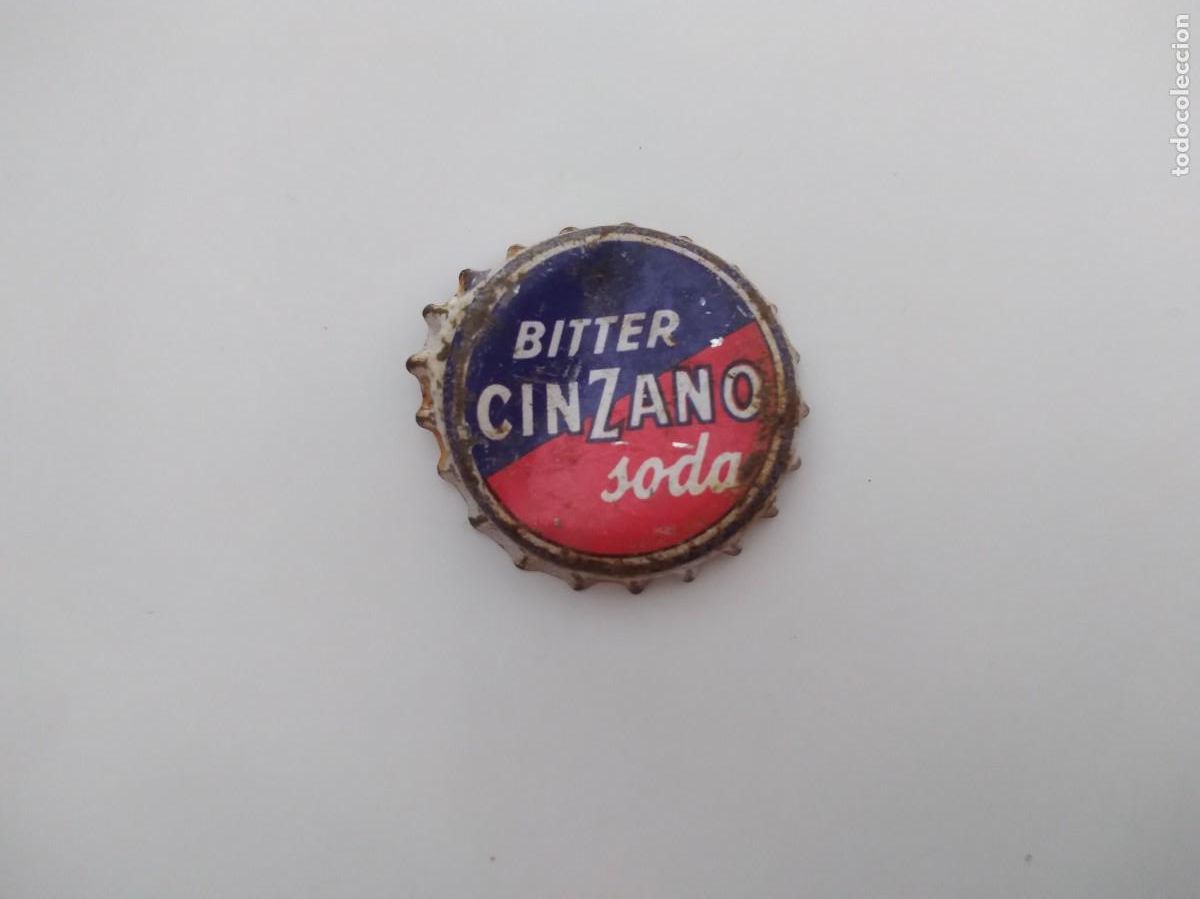 Coleccionismo de cervezas: ANTIGUA CHAPA CORONA TAPON BOTELLA CRISTAL BITTER CINZANO SODA CORCHO RV