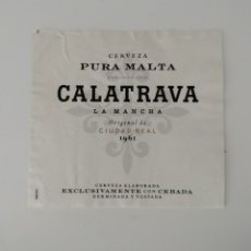 Coleccionismo de cervezas: ETIQUETA CERVEZA CALATRAVA LA MANCHA. CIUDAD REAL.