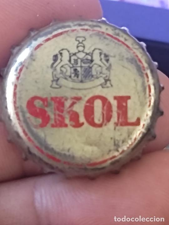 Collectionnisme de bi&egrave;res: CERVEZA SKOL CHAPA CORONA ORIGINAL USADA VER SERIGRAFIA