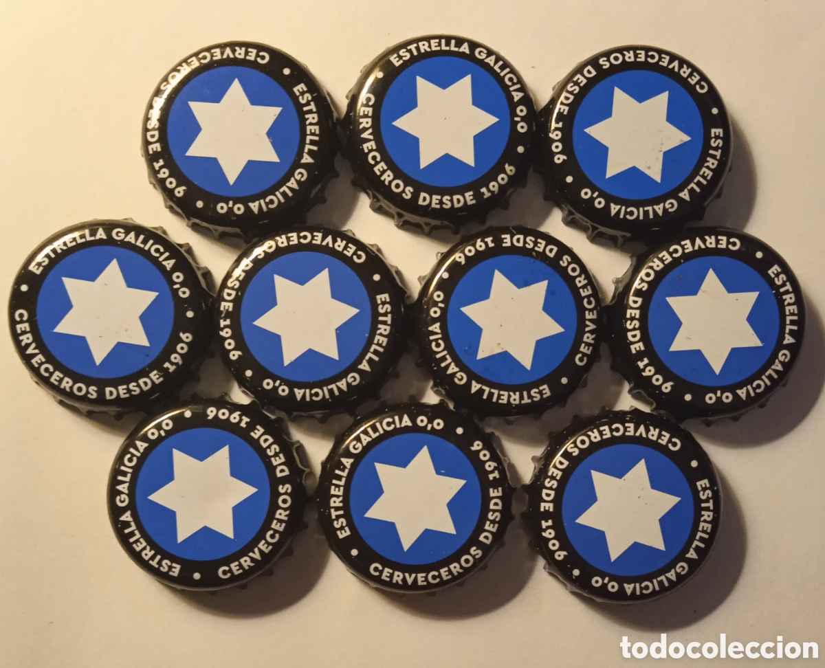 Coleccionismo de cervezas: LOTE CHAPAS ESTRELLA GALICIA 0,0