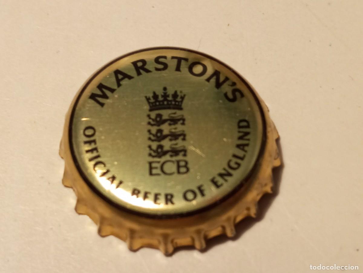 Coleccionismo de cervezas: Chapa tap&oacute;n corona de la cerveza inglesa MARSTON'S