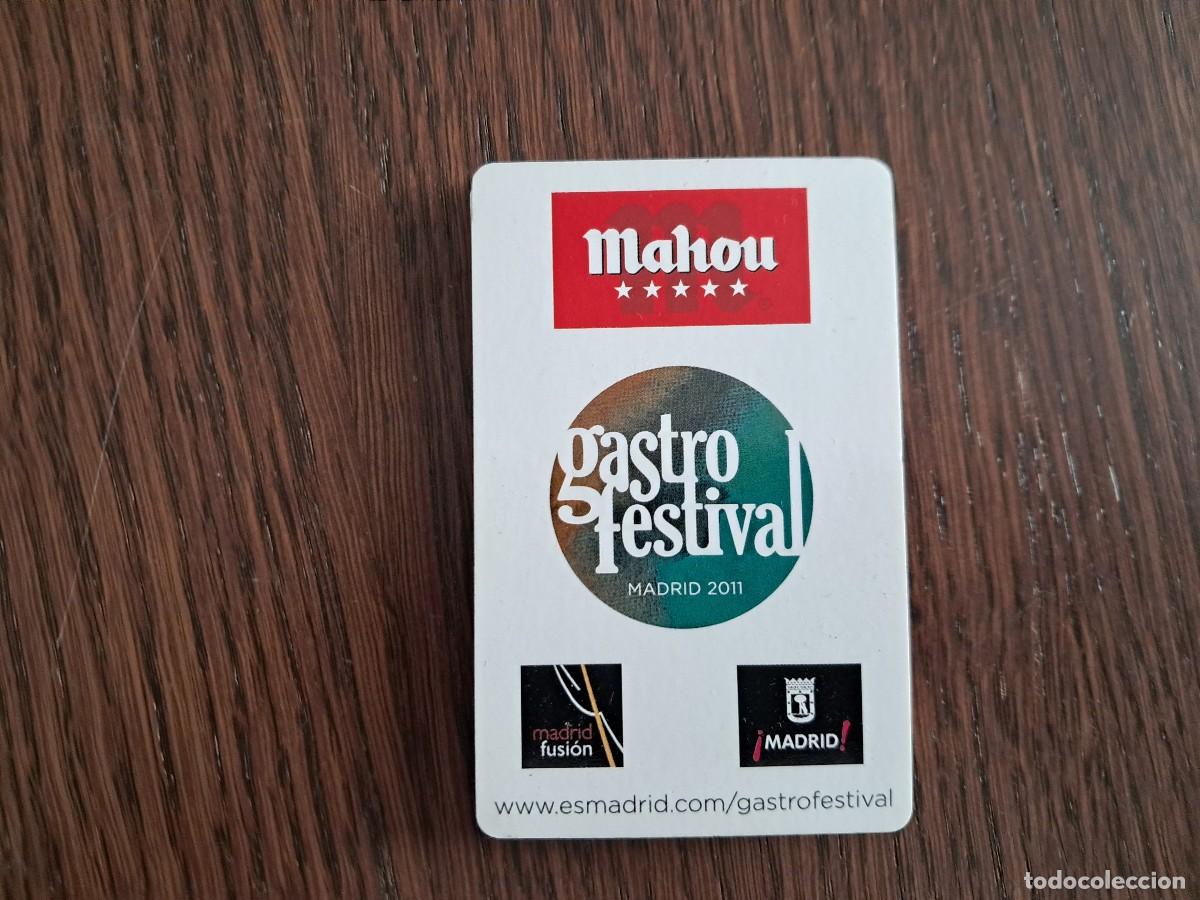 Coleccionismo de cervezas: folleto de publicidad desplegable, gastro festival, Madrid 2011. degusta tapas con cerveza Mahou.
