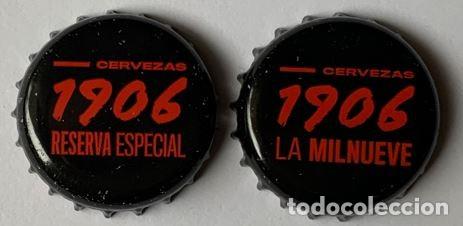 Coleccionismo de cervezas: Lote chapas cerveza diferentes Estrella Galicia 1906 La milnueve