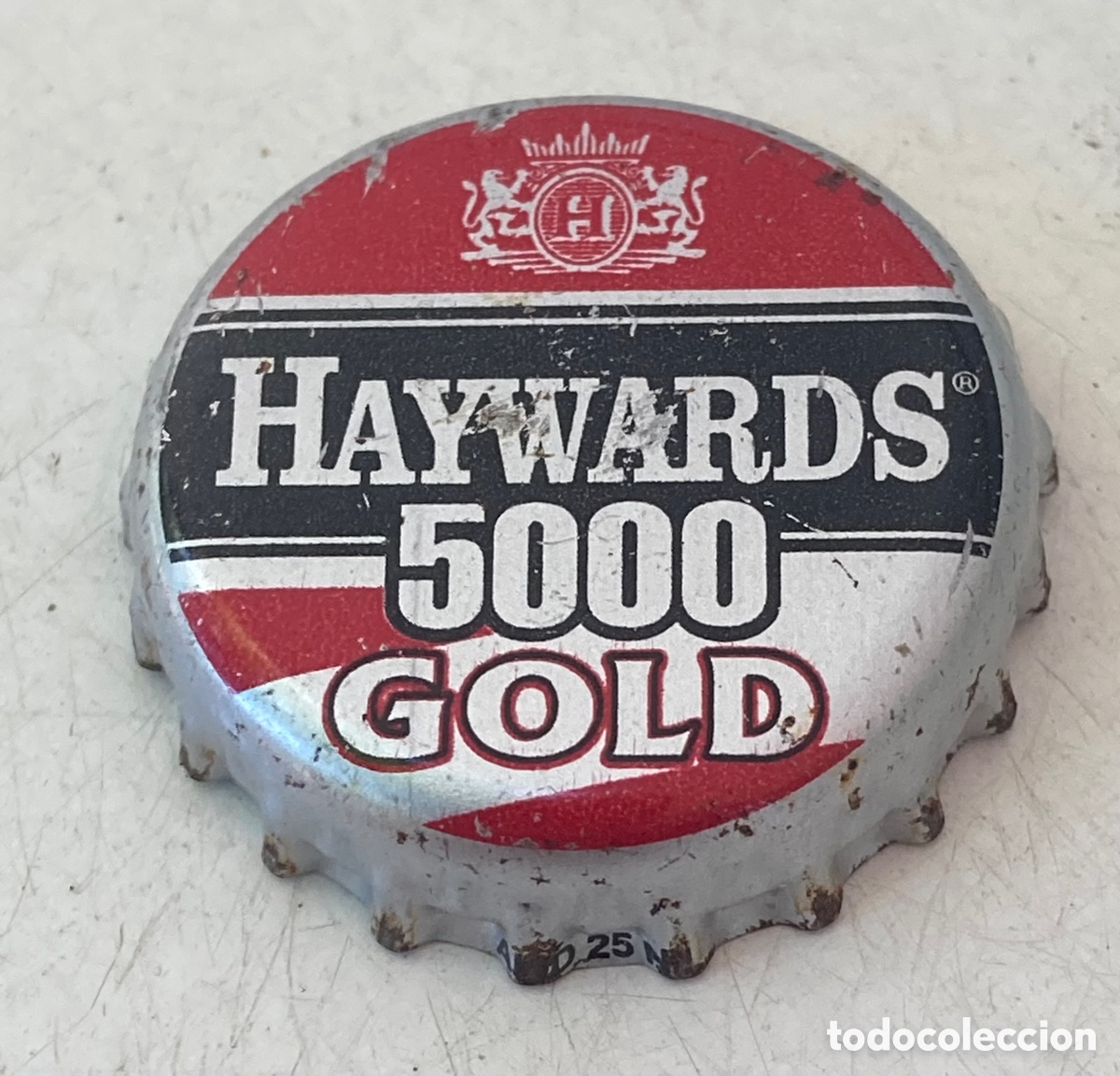 Coleccionismo de cervezas: TAP&Oacute;N CORONA CHAPA CERVEZA BEER BIERE BIRRA HAYWARDS 5000 GOLD. INDIA.(3)--LOTE N. 2159---CARMANJO