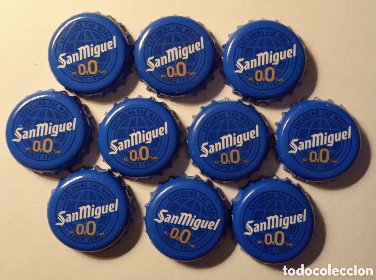 Coleccionismo de cervezas: LOTE CHAPAS SAN MIGUEL 0,0