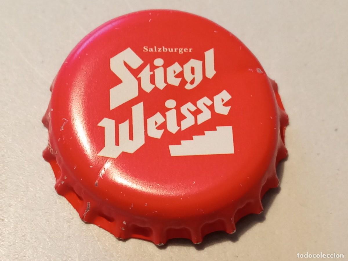 Colecionismo de cervejas: Chapa tap&oacute;n corona de la cerveza austr&iacute;aca STIEGL WEISSE