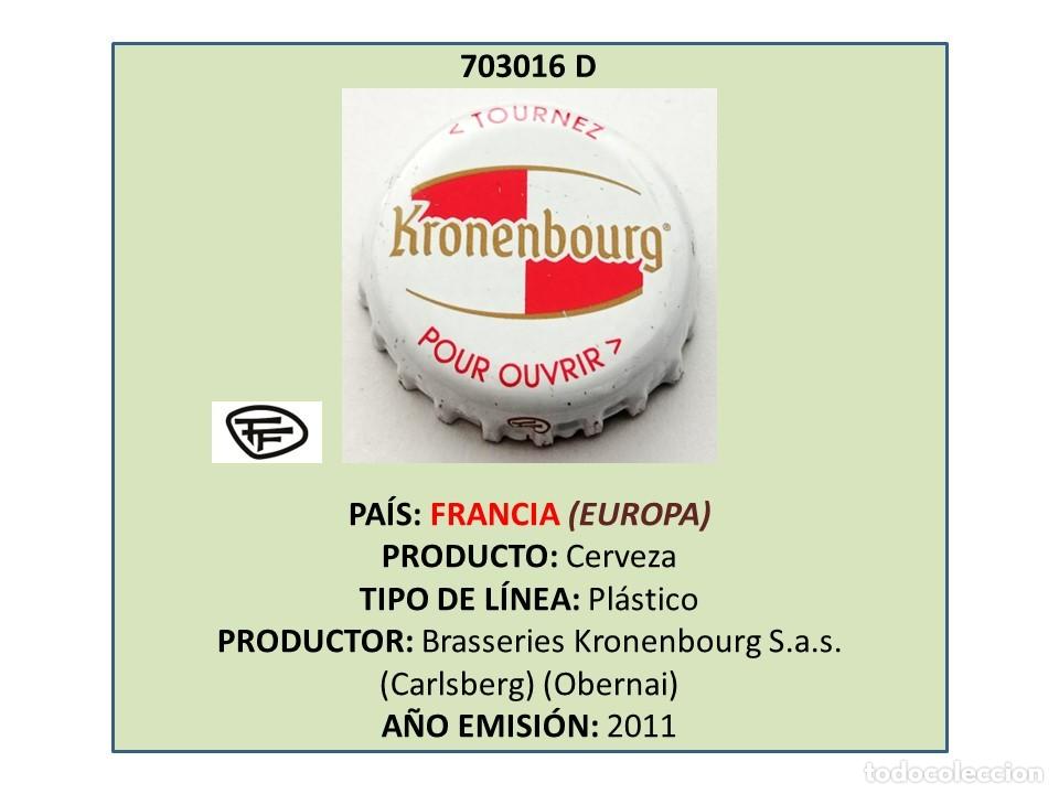 Coleccionismo de cervezas: TAPON CORONA CAPSULA CHAPA CERVEZA KRONENBOURG (FRANCIA)