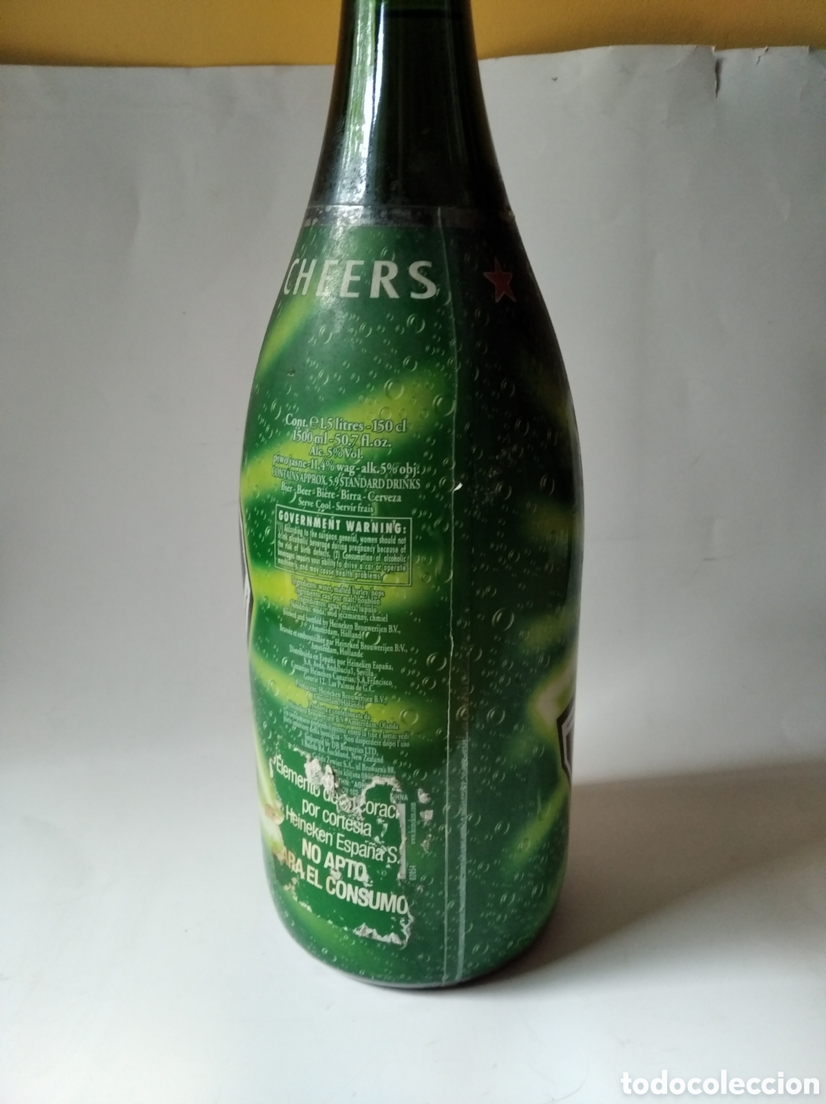 Coleccionismo de cervezas: Botella publicitaria de Heineken - Foto 3