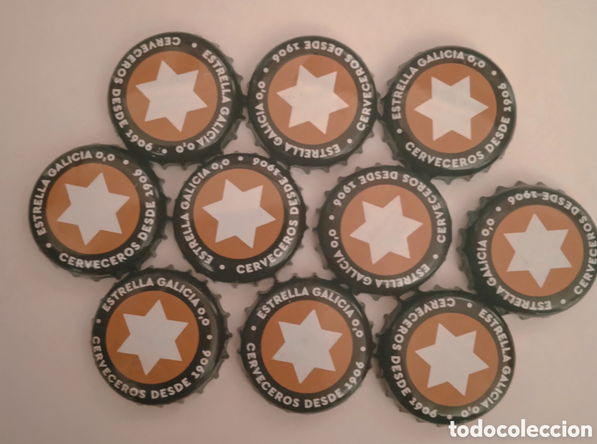 Coleccionismo de cervezas: LOTE CHAPAS ESTRELLA GALICIA 0,0