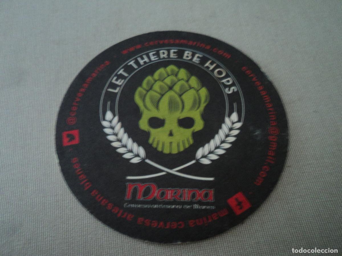 Coleccionismo de cervezas: posavasos duro de cerveza marina, de blanes