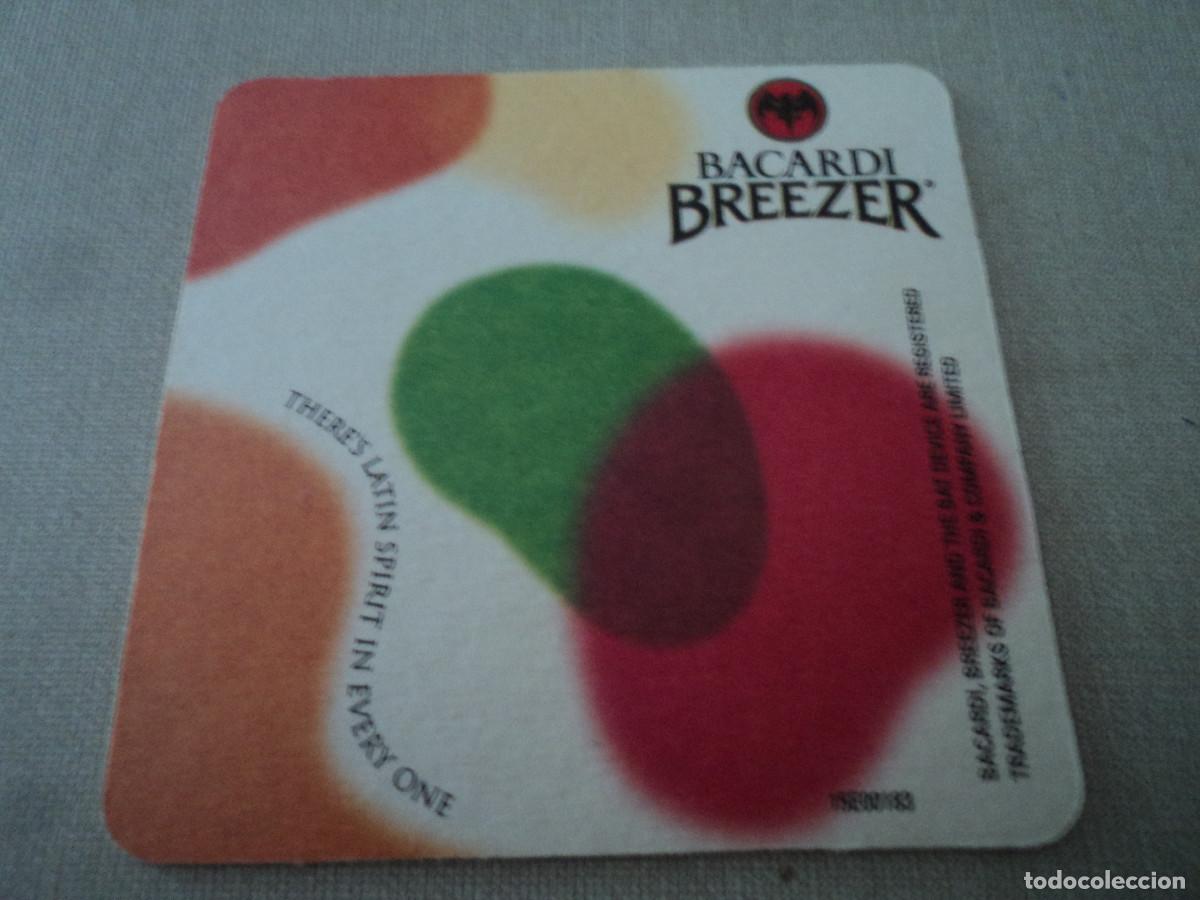 Coleccionismo de cervezas: posavasos duro de RON BACARDI BREEZER