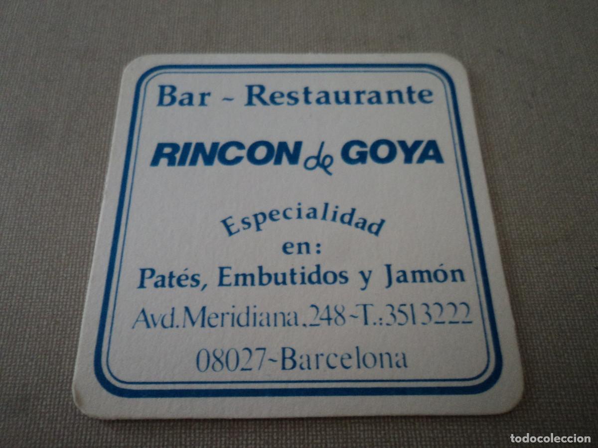 Coleccionismo de cervezas: posavasos bar rincon de goya, barcelona