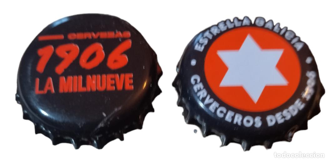 Coleccionismo de cervezas: CHAPA CORONA LA MIL NUEVE 1906 + ESPECIAL - ESTRELLA GALICIA.