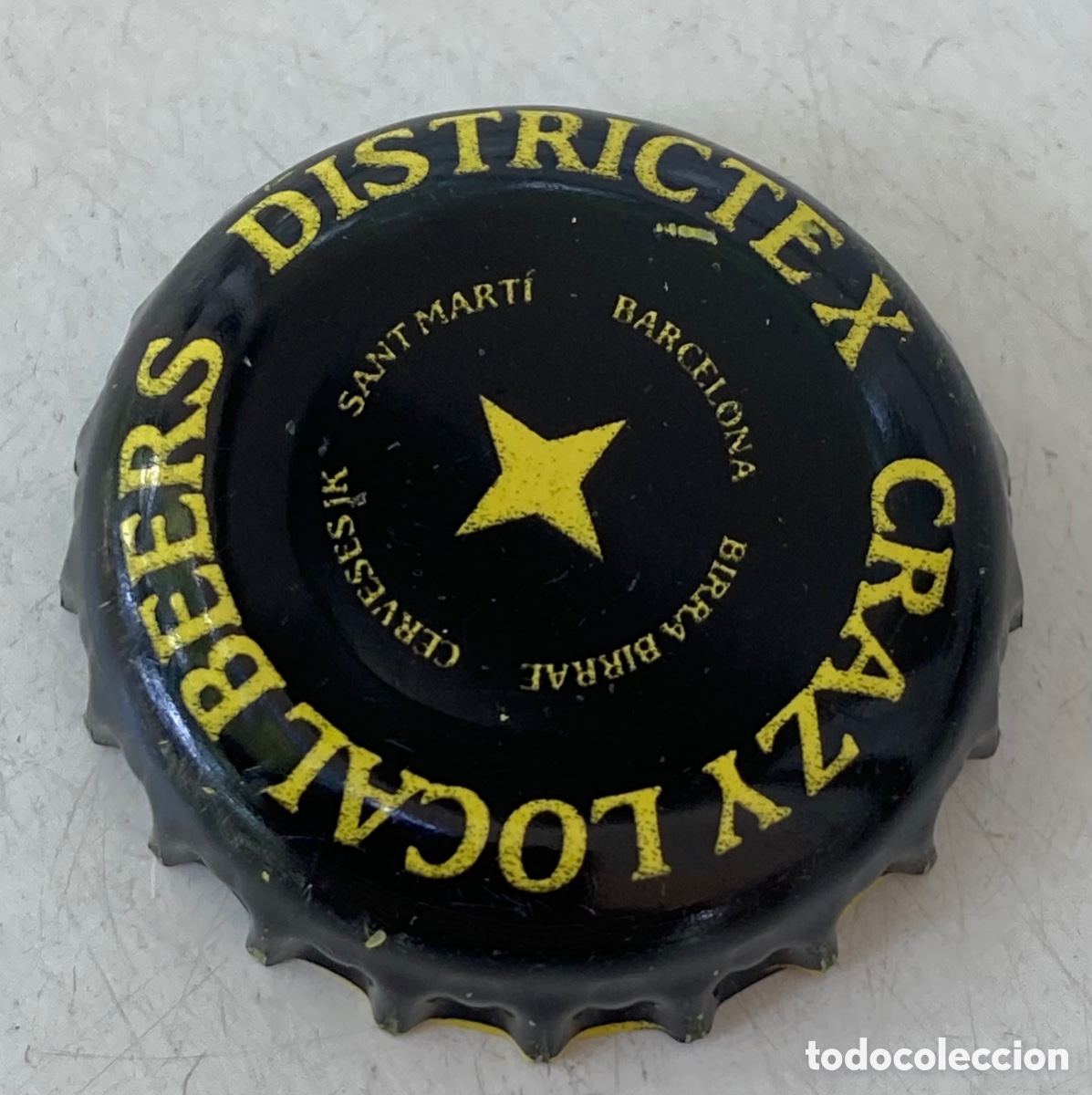 Coleccionismo de cervezas: CHAPA BIERE BEER CERVEZA CERVESA ARTESANA DISTRICTE X. (2) BARCELONA. --LOTE N. 1069---CARMANJO