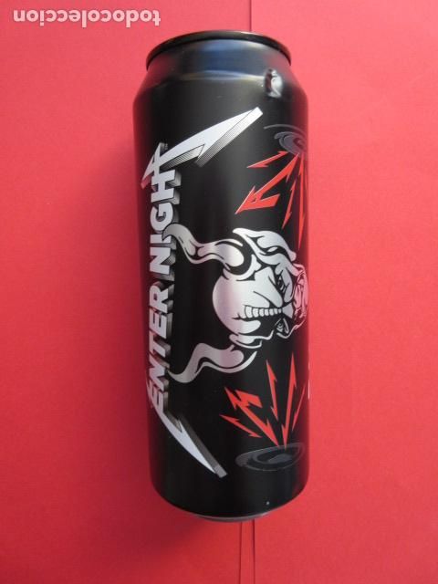 Coleccionismo de cervezas: LATA CERVEZA LLENA METALLICA ENTER NIGHT ROCK HEAVY METAL HARD SIN ABRIR MODELO EUROPEO NEGRA BERLIN