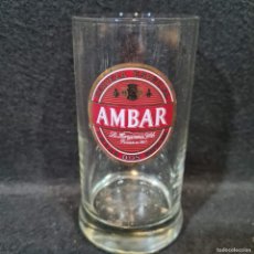 Coleccionismo de cervezas: ANTIGUA COPA O VASO DE CERVEZA - AMBAR - 13 CM / CAA