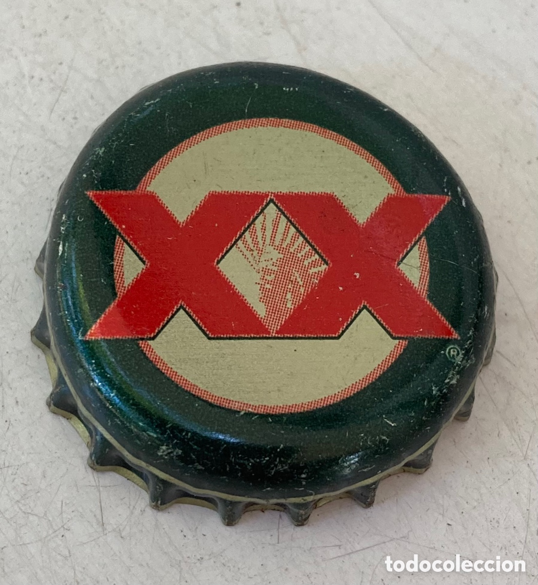 Coleccionismo de cervezas: CHAPA CERVEZA BEER BIERE BOTTLE CAP TAP&Oacute;N CORONA DOS EQUIS. M&Eacute;XICO/M&Eacute;JICO----LOTE N. 3649---CARMANJO