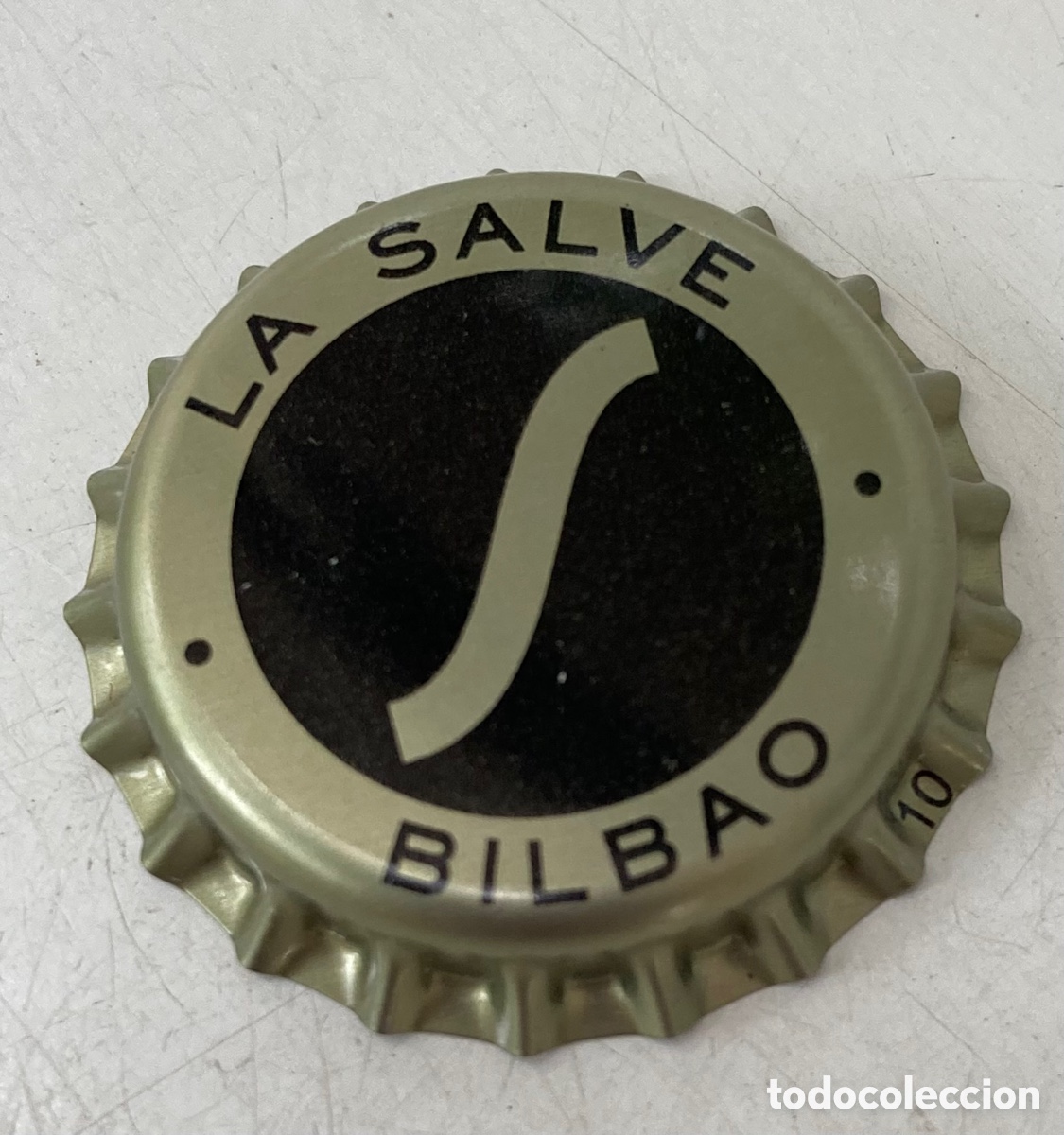 Coleccionismo de cervezas: TAP&Oacute;N CORONA CHAPA BIRRA BIERE PIVO BEER BIER CERVEZA LA SALVE.(3) BILBAO.---LOTE N. 3653--CARMANJO