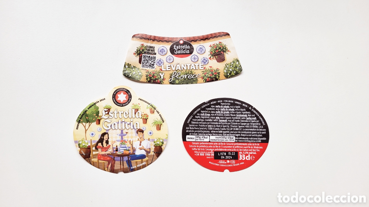 Coleccionismo de cervezas: Etiqueta estrella Galicia Andaluc&iacute;a 2023