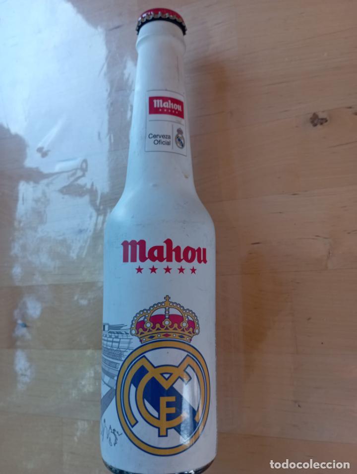 Coleccionismo de cervezas: Botella lata Mahou 5 Estrellas Real Madrid &iexcl; HALA MADRID!